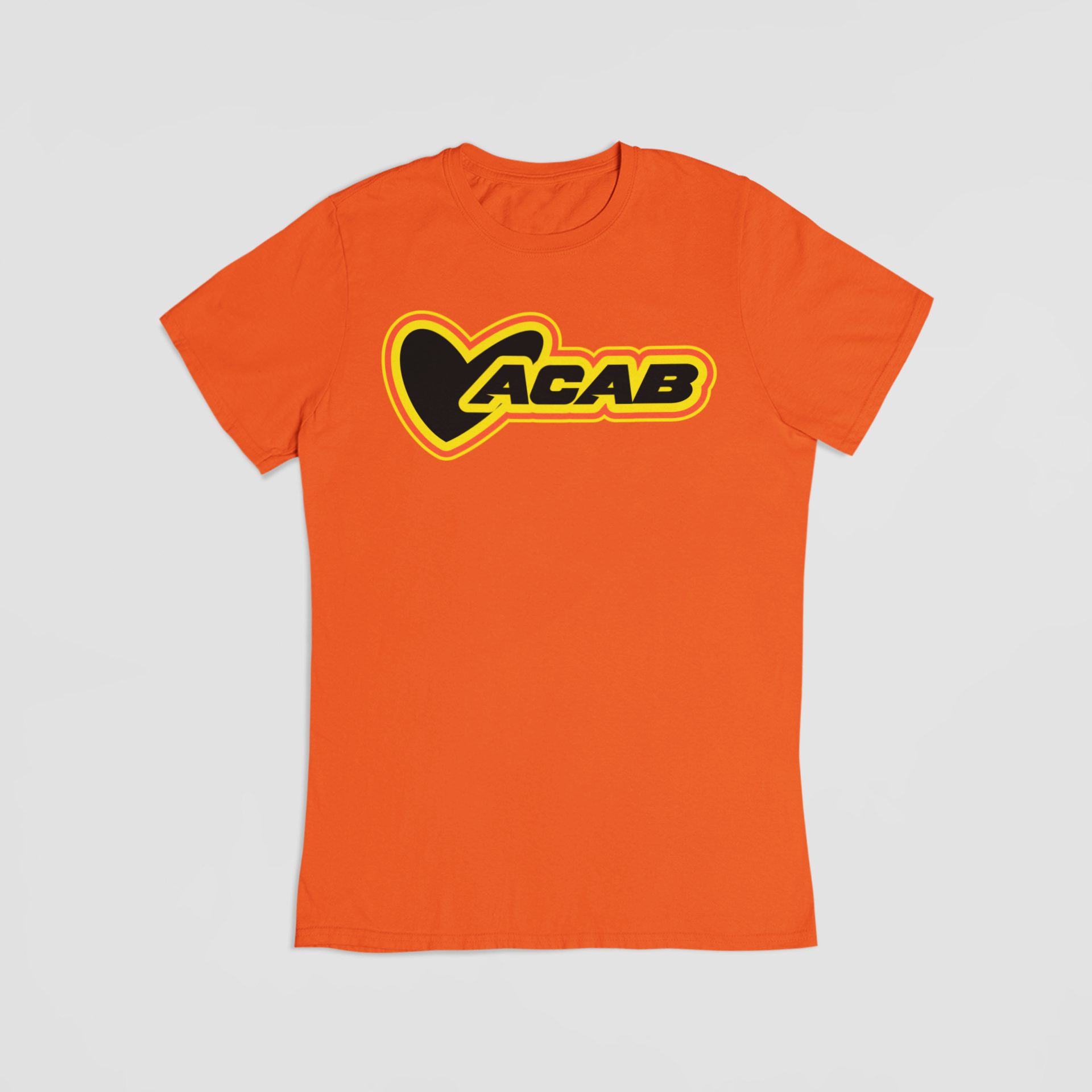orange Hjerte & ACAB T-shirt