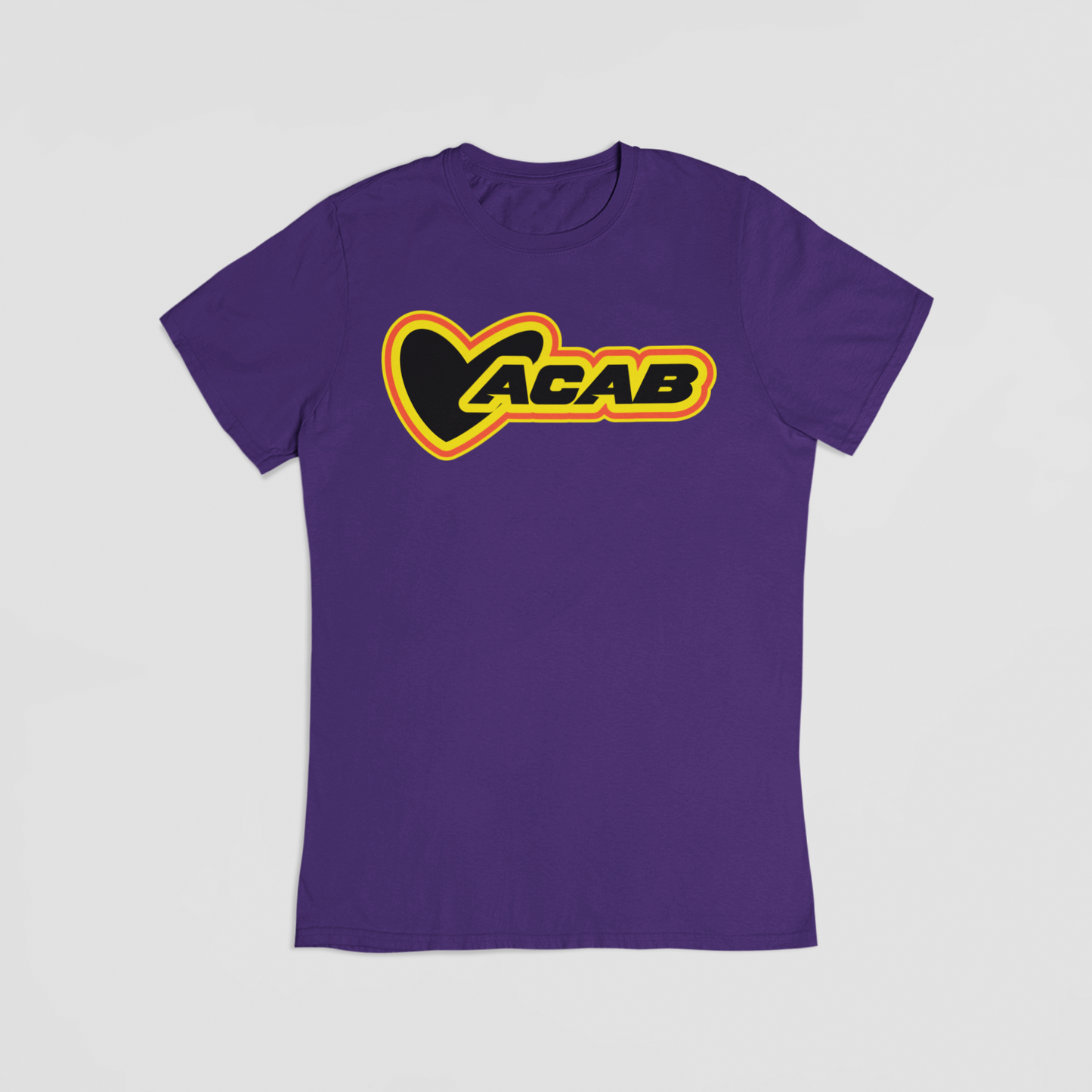 lilla Hjerte & ACAB T-shirt