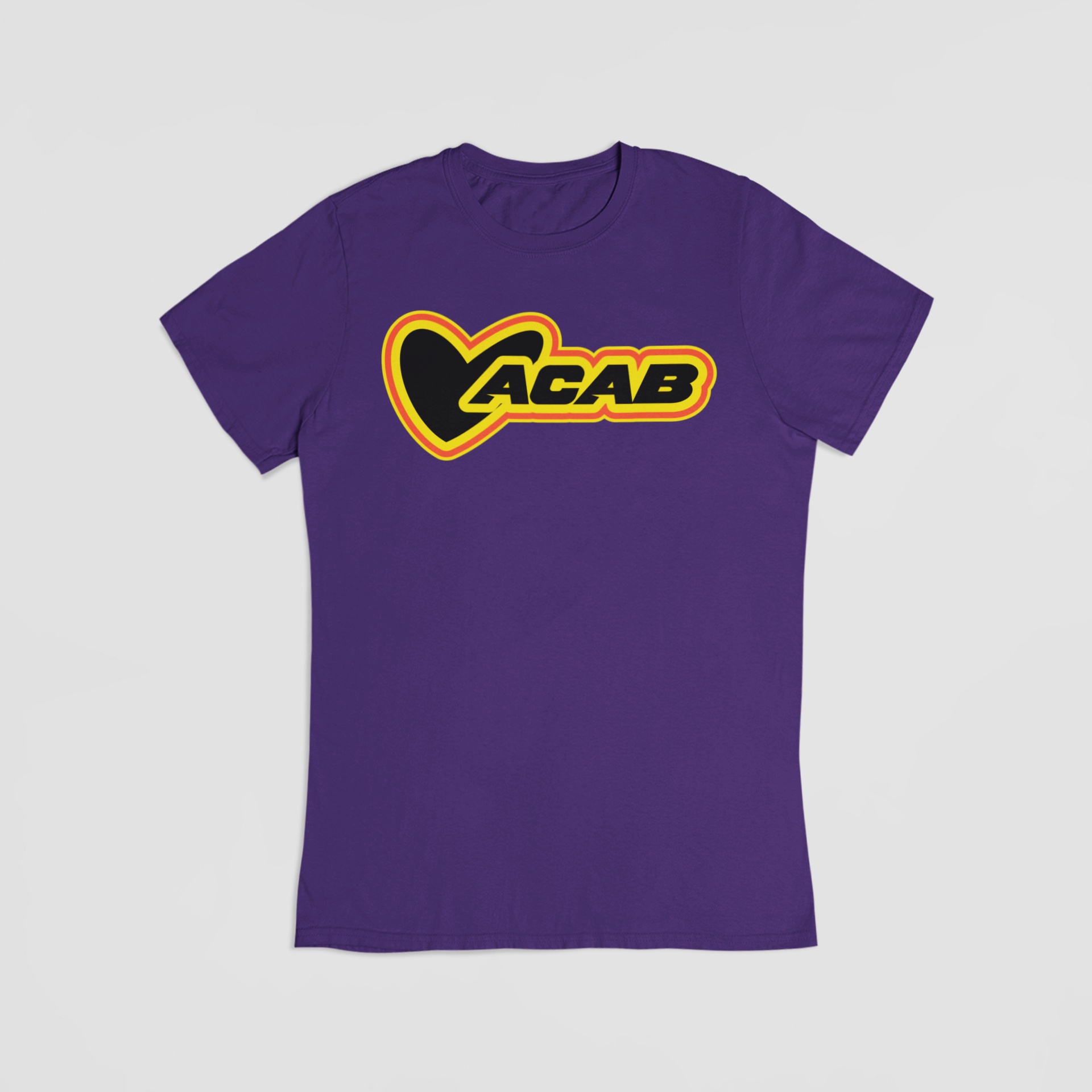 lilla Hjerte & ACAB T-shirt