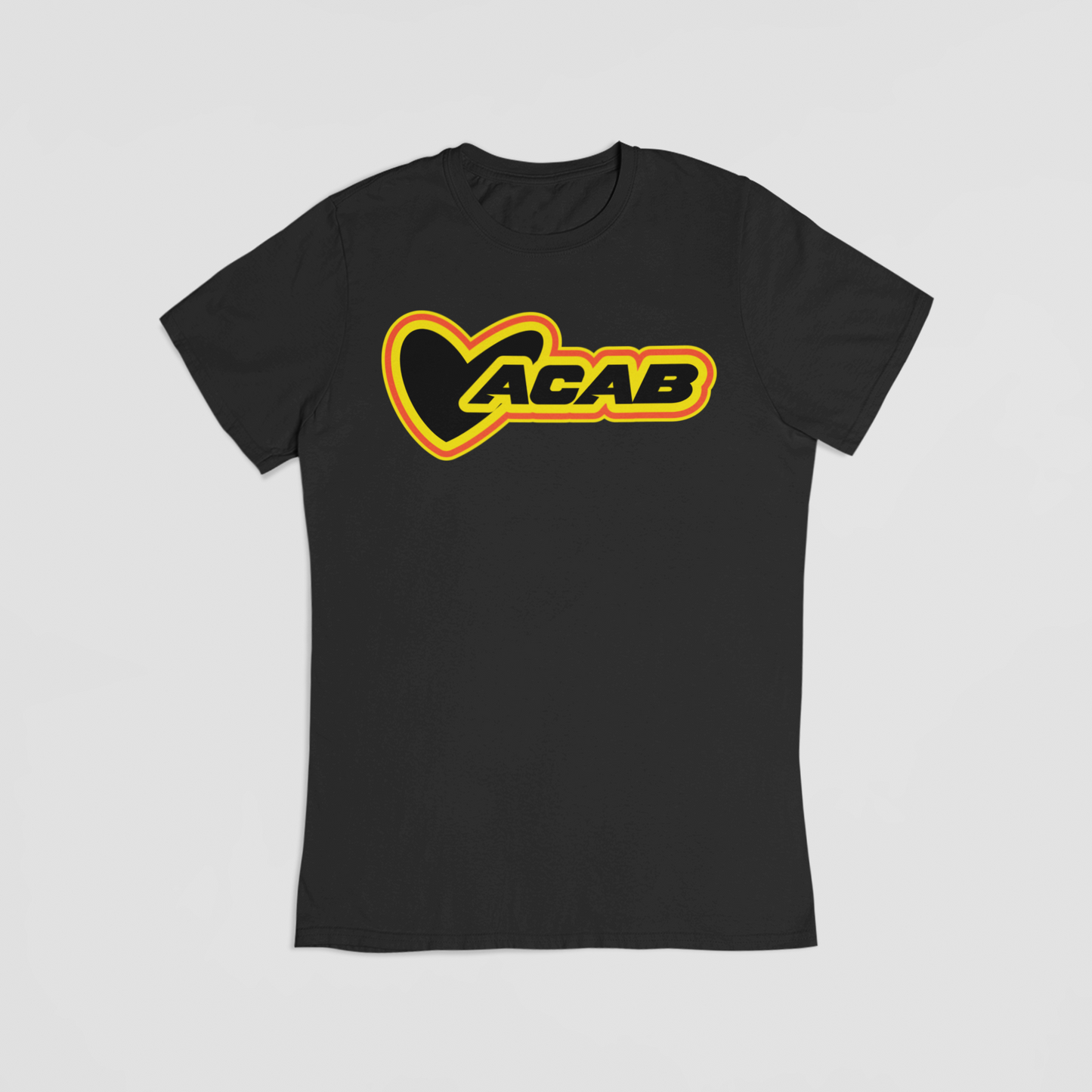 sort Hjerte & ACAB T-shirt