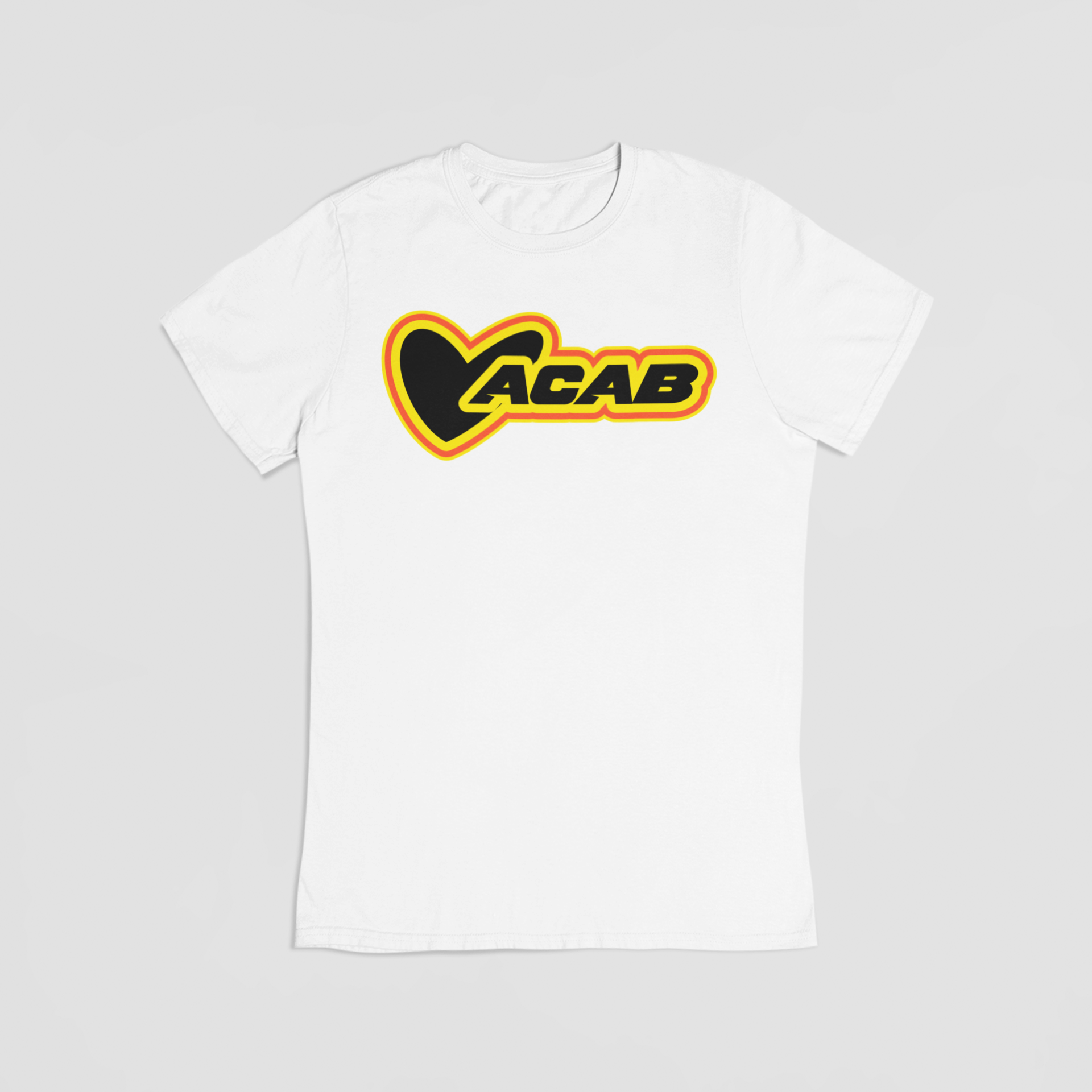 hvid Hjerte & ACAB T-shirt