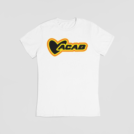 hvid Hjerte & ACAB T-shirt