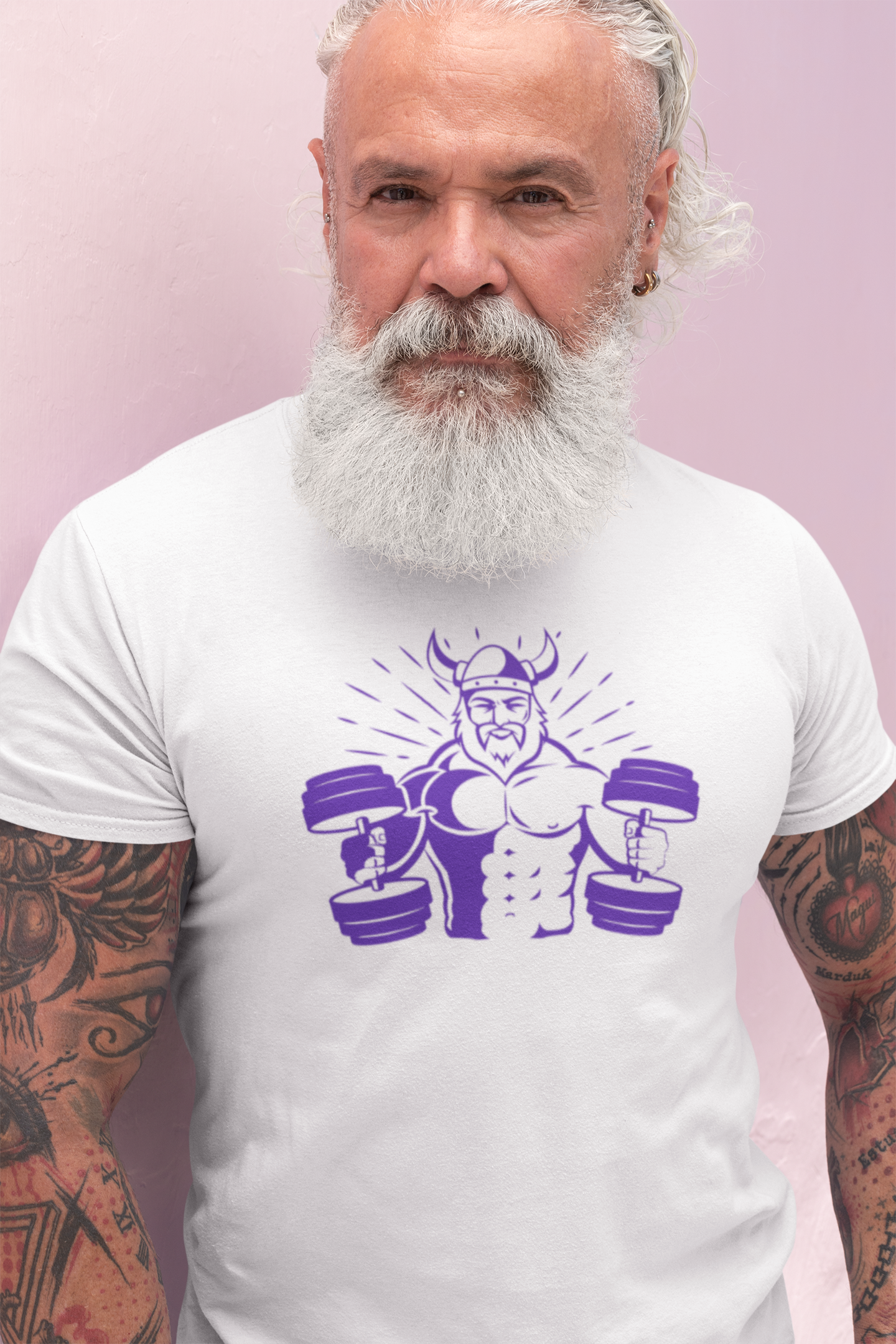 bodybuilder viking t-shirt