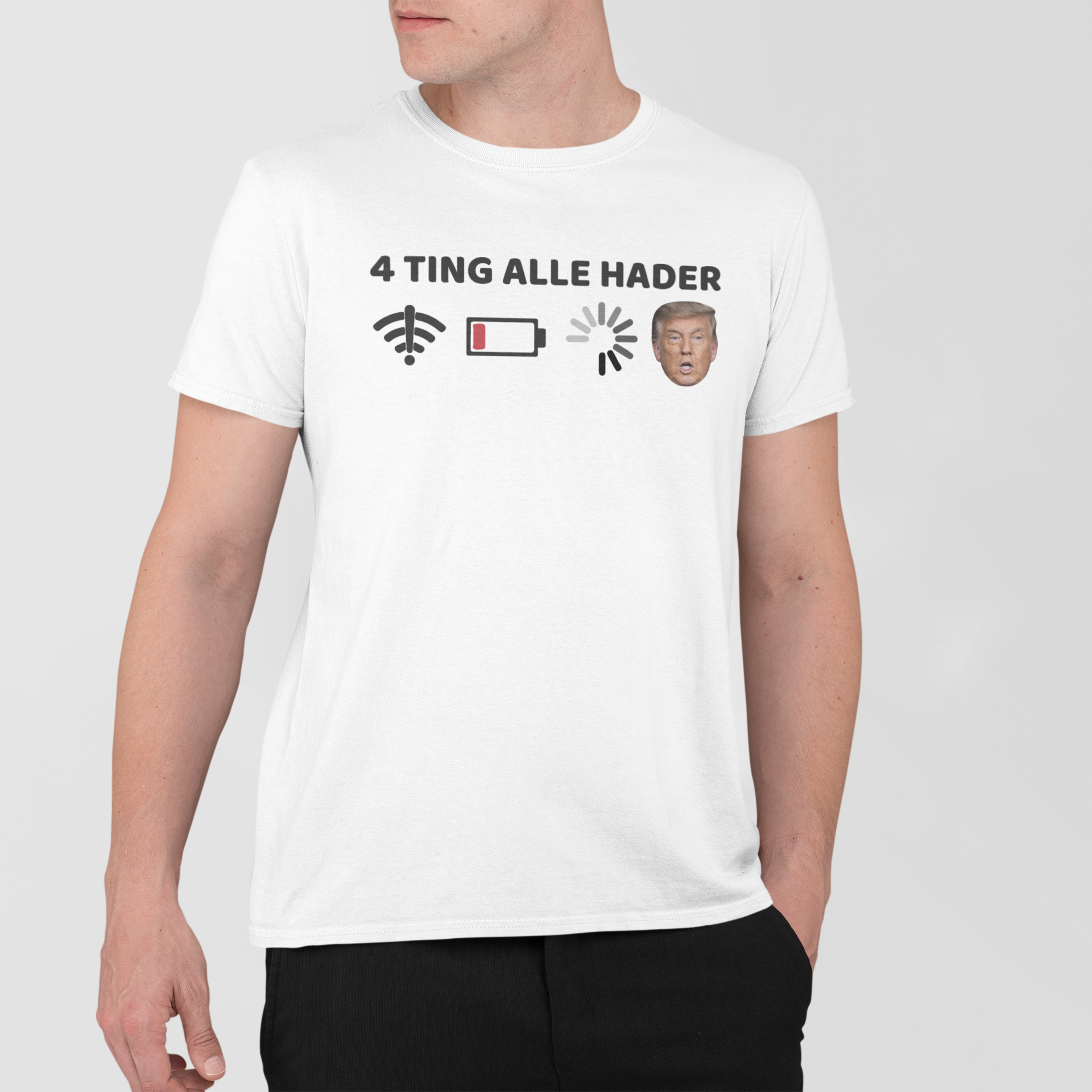 Hader trump hvid t-shirt